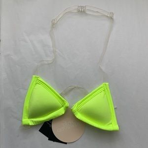 PADDED BIKINI TOP WITH CLEAR STRAP
